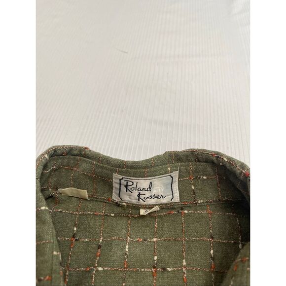 Roland Kosser Vintage Green Button Up Shirt Size 42 cm 16 1/2 - Picture 2 of 7
